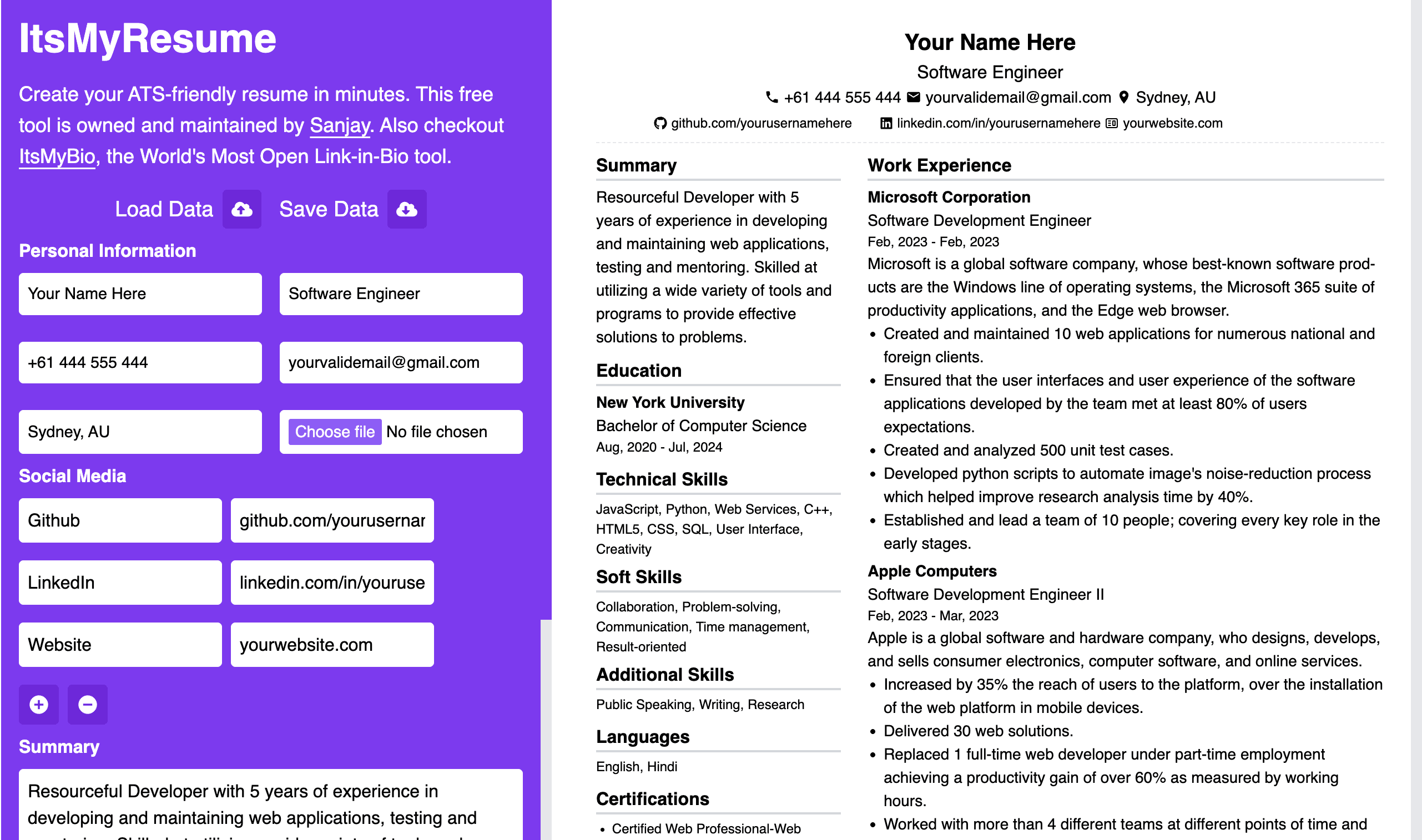 Its My Resume